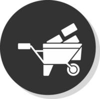 Wheelbarrow Vector Icon Design