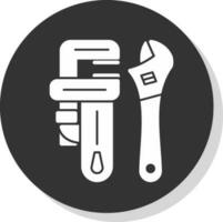 diseño de icono de vector de llave de tubo
