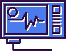 ecg leyendo vector icono diseño