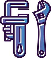 Pipe wrench Vector Icon Design