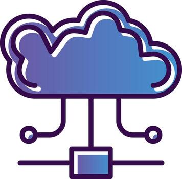 diseño de icono de vector de computación en la nube