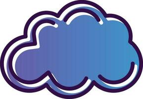 Fluffy Cloud Vector Icon Design