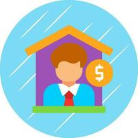 Estate Agent Vector Icon Design