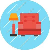 Armchair With Lamp Vector Icon Design