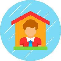 Stay at home Vector Icon Design