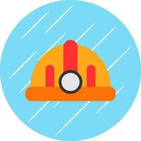 Torch helmet Vector Icon Design