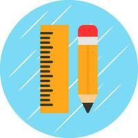 Ruler and pencil Vector Icon Design