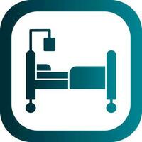 Hospital bed Vector Icon Design