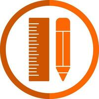 Ruler and pencil Vector Icon Design