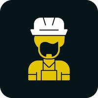 Construction Worker Vector Icon Design