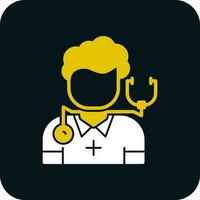 hombre médico vector icono diseño