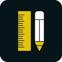 Ruler and pencil Vector Icon Design