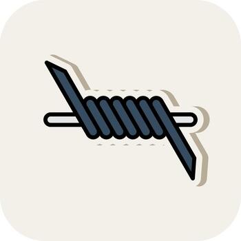 Barbed wire Vector Icon Design