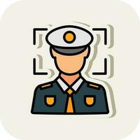 Face recognition Vector Icon Design
