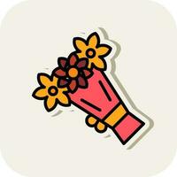 Bouquet Vector Icon Design