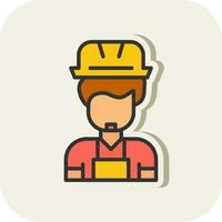 Construction Worker Vector Icon Design