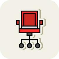 Office Chair Vector Icon Design