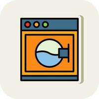 Washing Machine Vector Icon Design