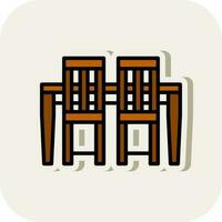 Dining Table Vector Icon Design