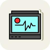 Ecg monitor Vector Icon Design