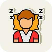 diseño de icono de vector de dormir