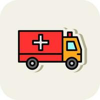 Ambulance Vector Icon Design