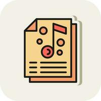 Music list Vector Icon Design