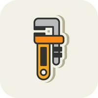 Pipe wrench Vector Icon Design