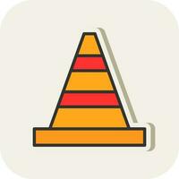 Traffic cone Vector Icon Design