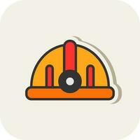 Torch helmet Vector Icon Design