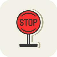 Stop Vector Icon Design