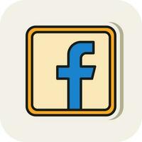 Facebook logo vector icono diseño