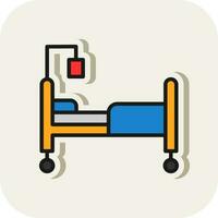 diseño de icono de vector de cama de hospital