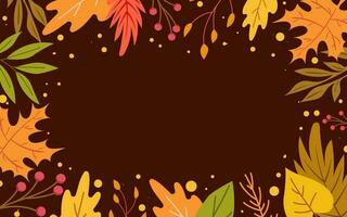 Hello Autumn Leaves Background vector