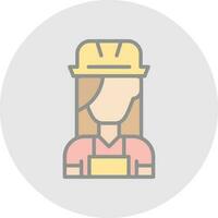 Female Worker Vector Icon Design