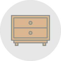 Chest of Drawers Vector Icon Design