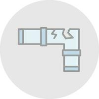 Damage Pipe Vector Icon Design