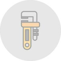 Pipe wrench Vector Icon Design