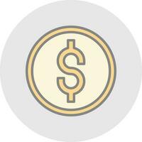 diseño de icono de vector de dólar