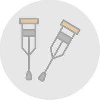 Crutches Vector Icon Design