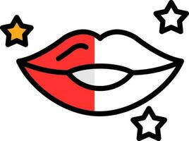 Lips Vector Icon Design