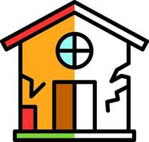 Damage House Vector Icon Design