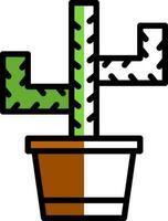 Cactus Pot Vector Icon Design