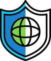 diseño de icono de vector de protección global