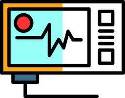 ecg leyendo vector icono diseño