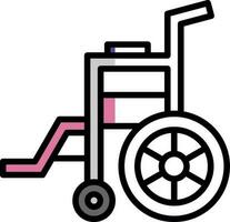 Wheel chair Vector Icon Design