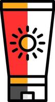 Sun block Vector Icon Design