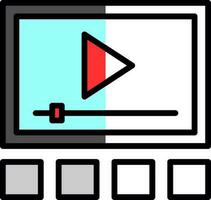 diseño de icono de vector de reproductor de video