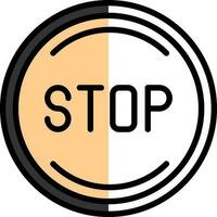 Stop Vector Icon Design