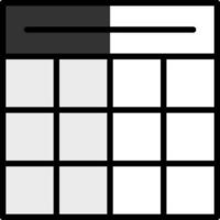 Table Grid Vector Icon Design